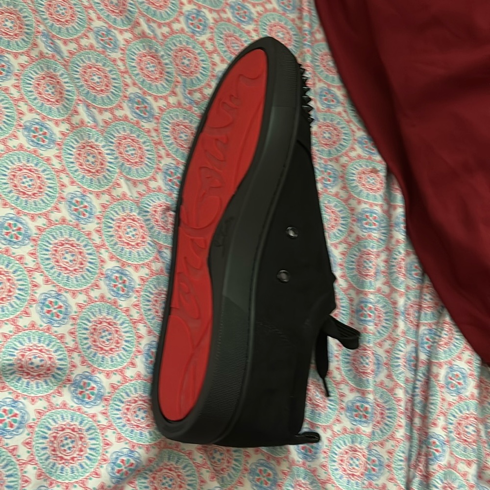 Christian Louboutin - Louis Junior Spikes Black - Mens Shoes - Size 42
